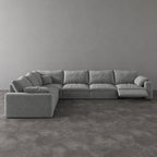 CloudLuxe Corner 6-Piece Modular Recliner Sectional