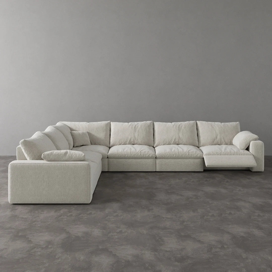 CloudLuxe Corner 6-Piece Modular Recliner Sectional