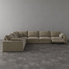 CloudLuxe Corner 6-Piece Modular Recliner Sectional
