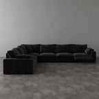 CloudLuxe Corner 6-Piece Modular Recliner Sectional-Velvet