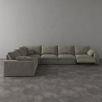CloudLuxe Corner 6-Piece Modular Recliner Sectional