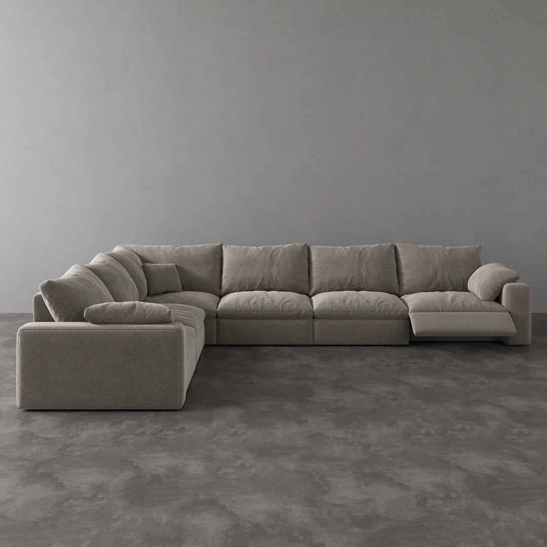 CloudLuxe Corner 6-Piece Modular Recliner Sectional-Pet-Friendly