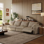 CloudLuxe 4-Piece Modular Recliner Sofa-Corduroy
