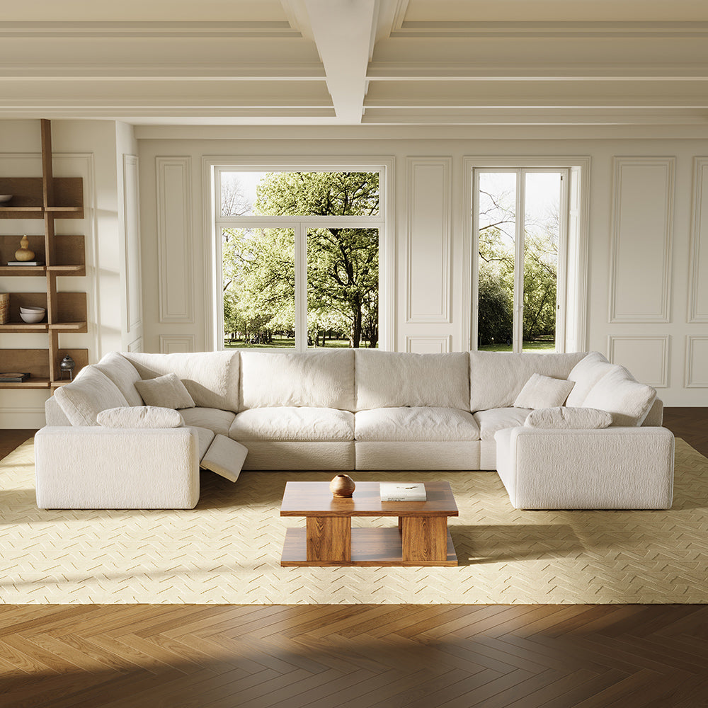 CloudLuxe U-Shape 6-Piece Modular Recliner Sectional