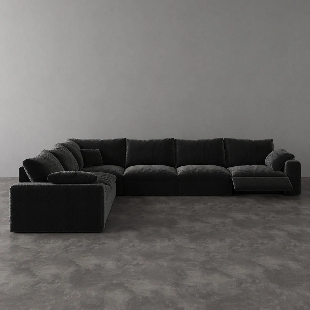 CloudLuxe Corner 6-Piece Modular Recliner Sectional