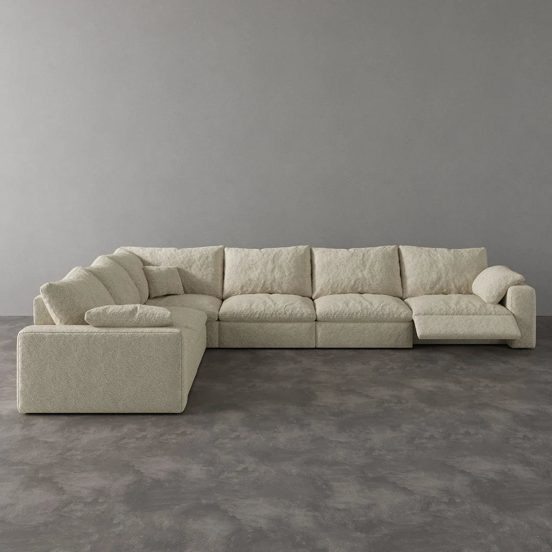 CloudLuxe Corner 6-Piece Modular Recliner Sectional