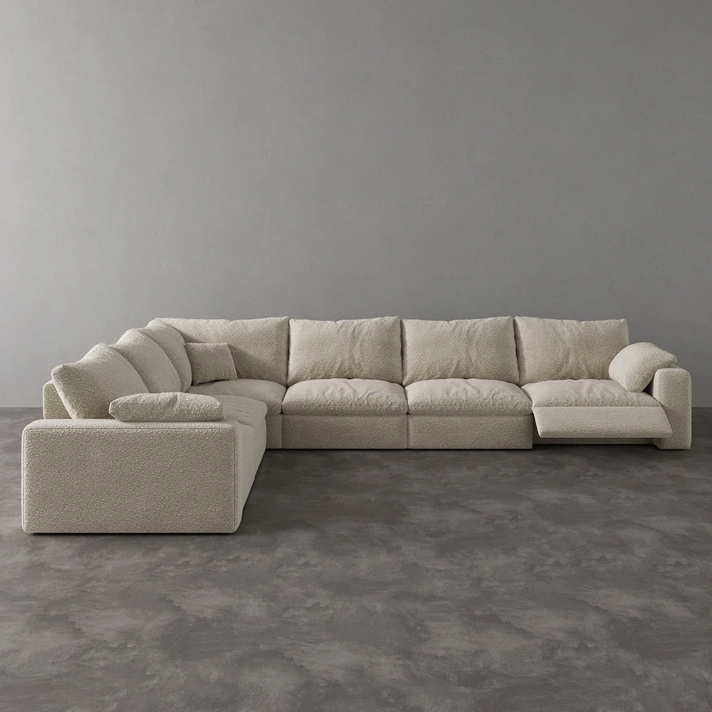CloudLuxe Corner 6-Piece Modular Recliner Sectional