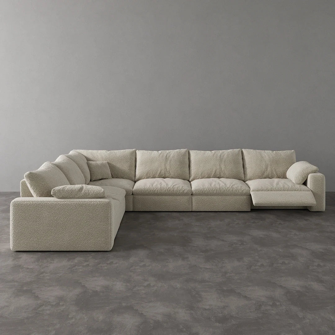 CloudLuxe Corner 6-Piece Modular Recliner Sectional
