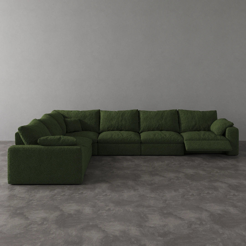 CloudLuxe Corner 6-Piece Modular Recliner Sectional