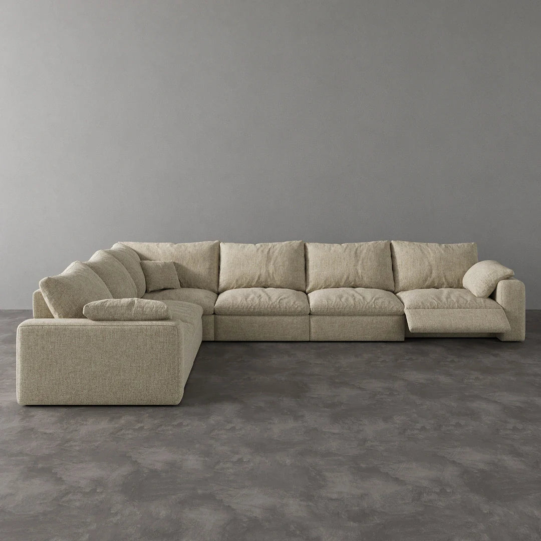 CloudLuxe Corner 6-Piece Modular Recliner Sectional