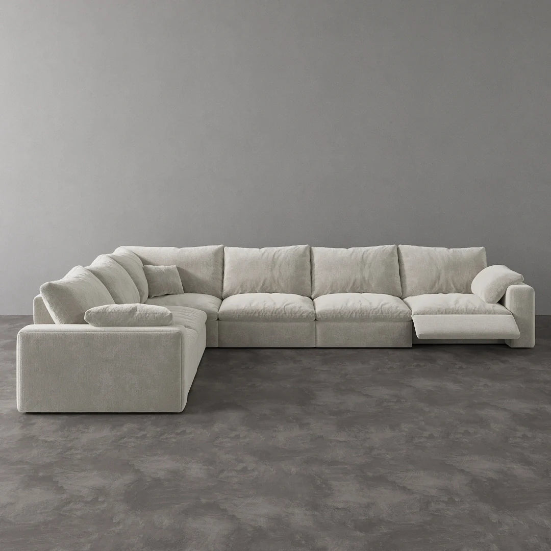 CloudLuxe Corner 6-Piece Modular Recliner Sectional