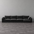 CloudLuxe 4-Piece Modular Recliner Sofa-Velvet
