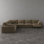 CloudLuxe Corner 6-Piece Modular Recliner Sectional