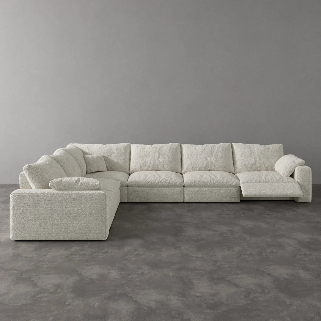 CloudLuxe Corner 6-Piece Modular Recliner Sectional
