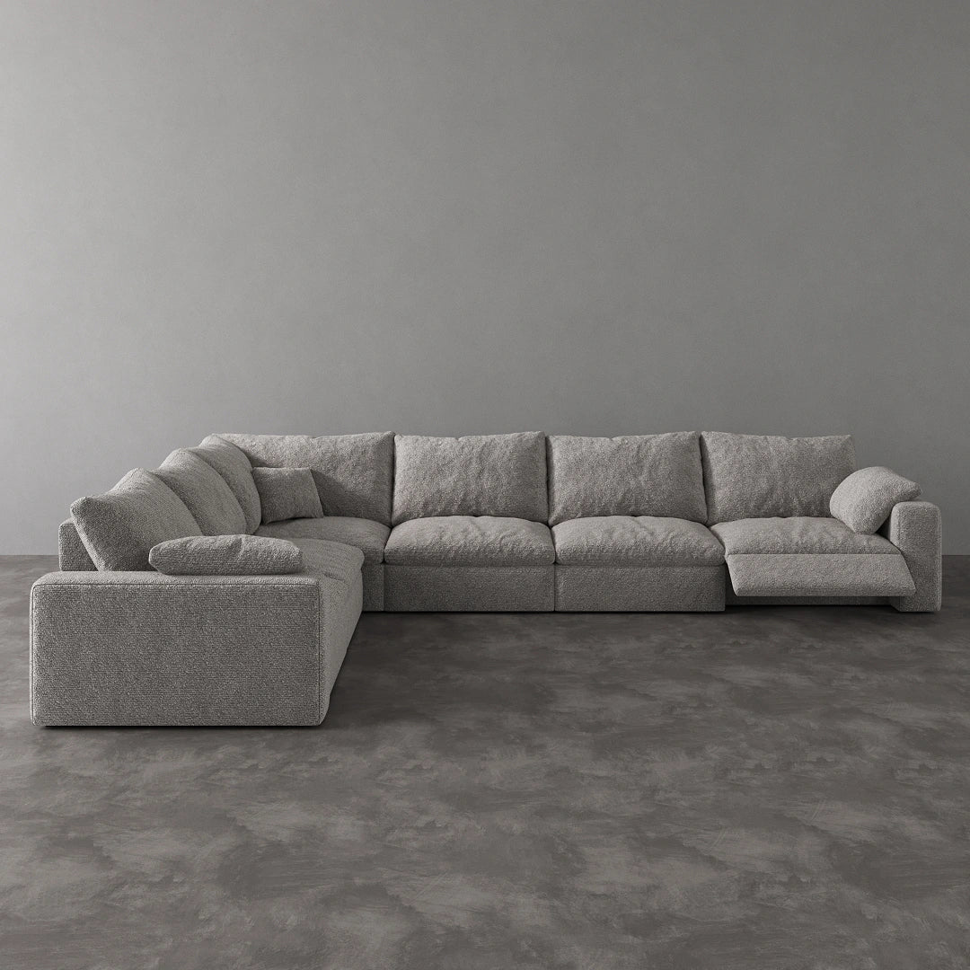 CloudLuxe Corner 6-Piece Modular Recliner Sectional