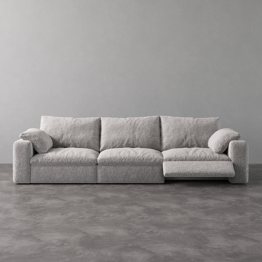 CloudLuxe 3-Piece Modular Recliner Sofa-Bouclé