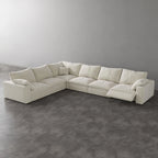 CloudLuxe Corner 6-Piece Modular Recliner Sectional-Velvet