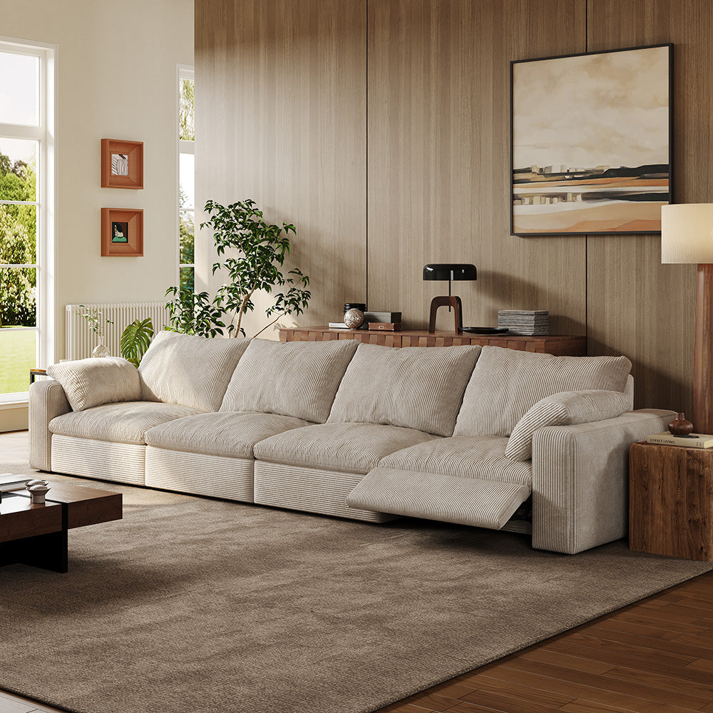 CloudLuxe 4-Piece Modular Recliner Sofa
