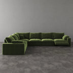 CloudLuxe Corner 6-Piece Modular Recliner Sectional-Velvet