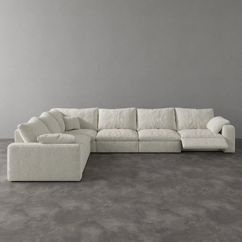 CloudLuxe Corner 6-Piece Modular Recliner Sectional