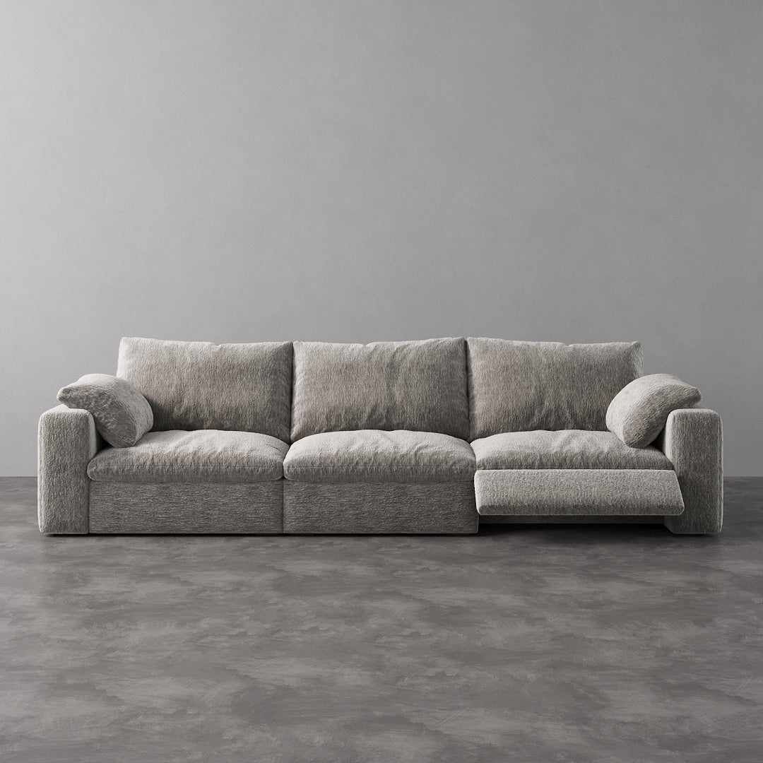 CloudLuxe 3-Piece Modular Recliner Sofa-Velvet