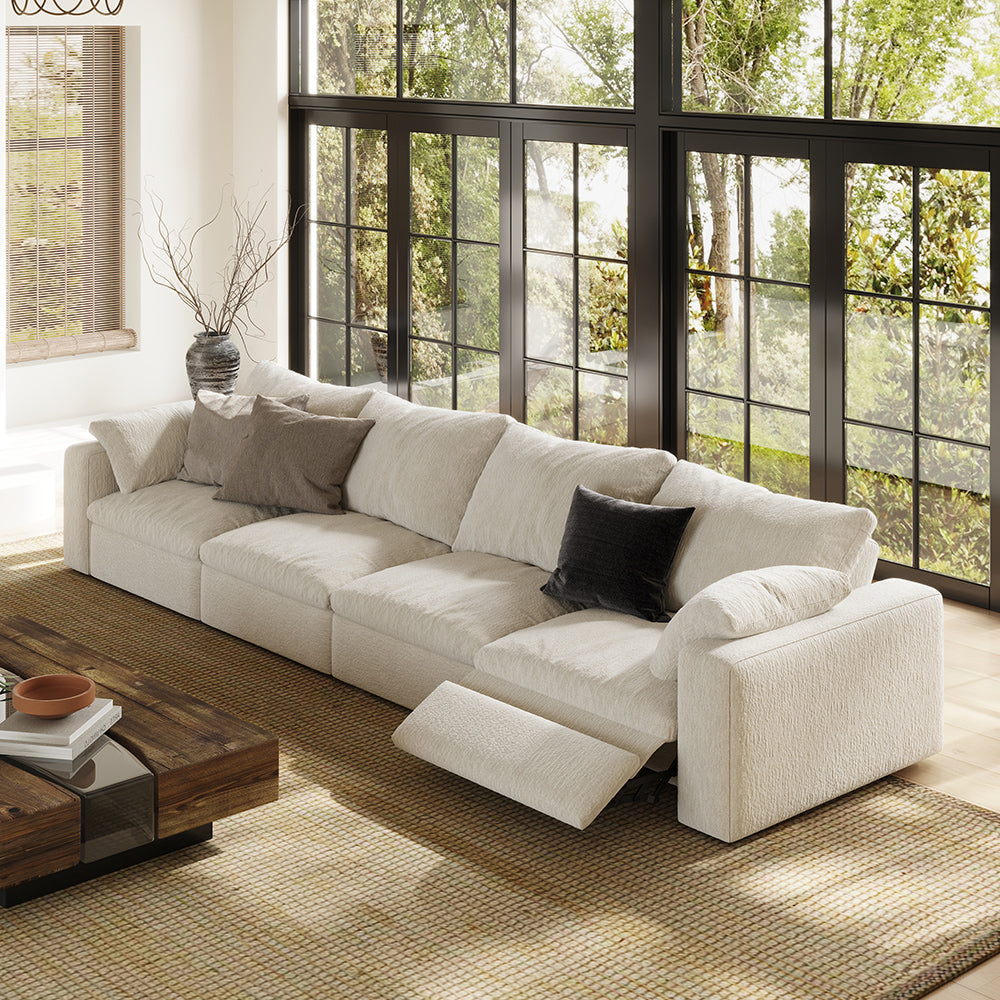 CloudLuxe 4-Piece Modular Recliner Sofa