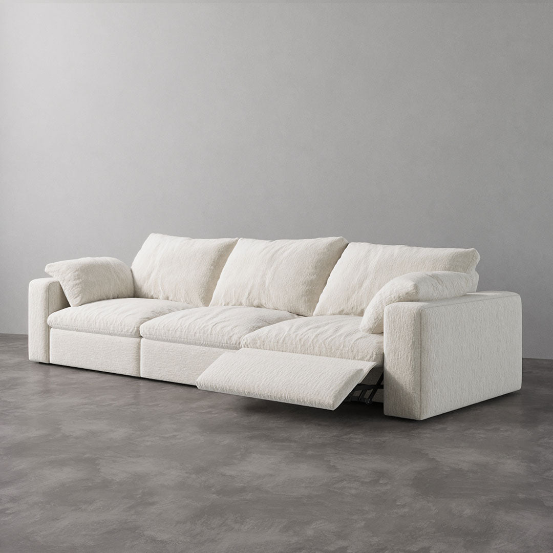 CloudLuxe 3-Piece Modular Recliner Sofa-Velvet