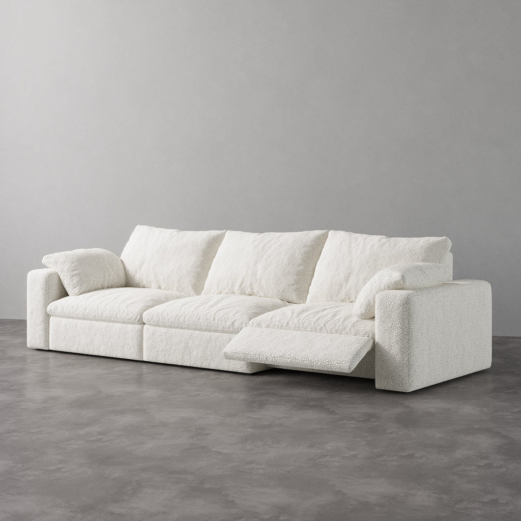CloudLuxe 3-Piece Modular Recliner Sofa-Bouclé