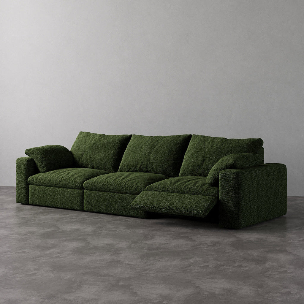 CloudLuxe 3-Piece Modular Recliner Sofa-Bouclé