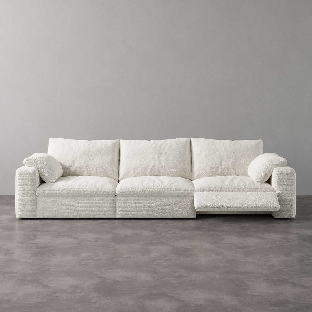 CloudLuxe 3-Piece Modular Recliner Sofa-Bouclé