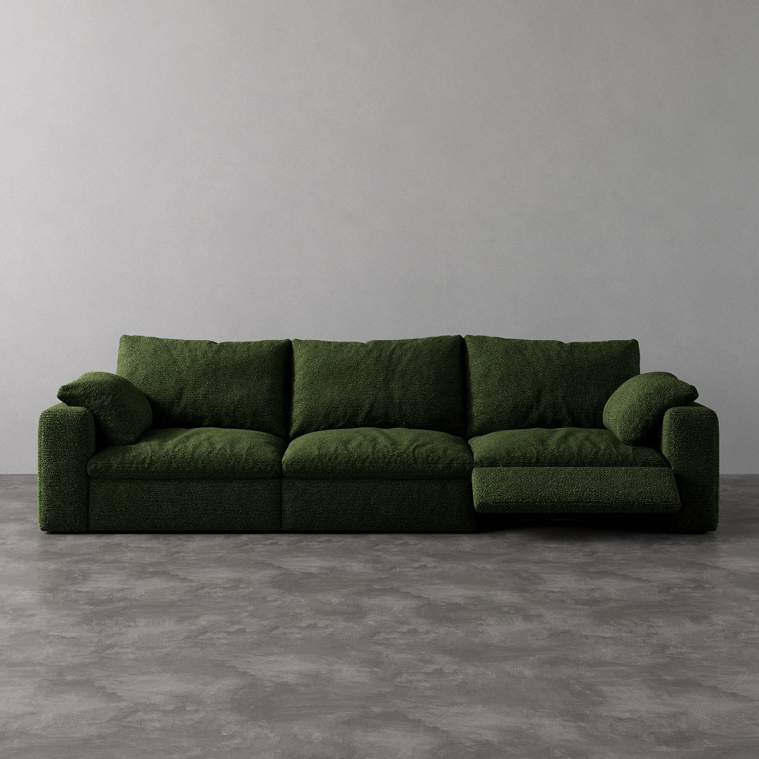 CloudLuxe 3-Piece Modular Recliner Sofa-Bouclé