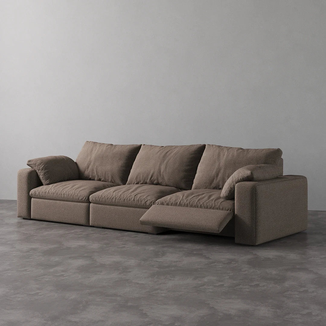 CloudLuxe 3-Piece Modular Recliner Sofa-Linen