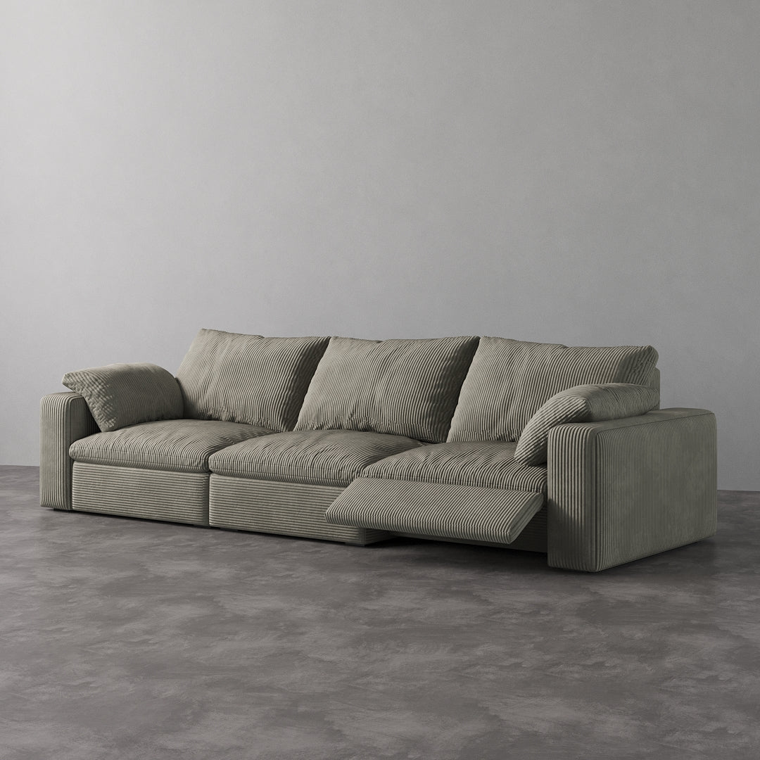 CloudLuxe 3-Piece Modular Recliner Sofa-Corduroy