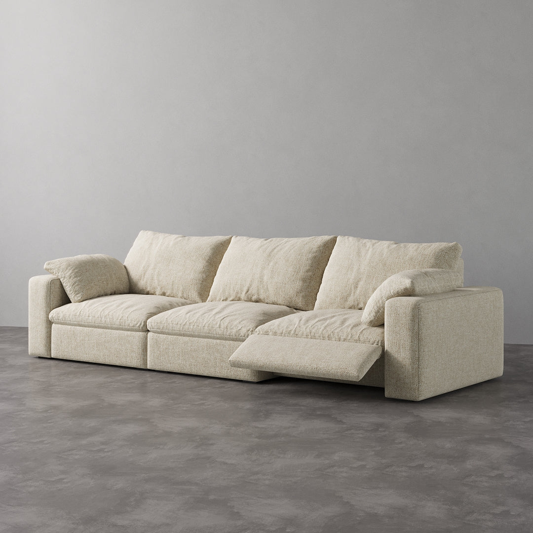 CloudLuxe 3-Piece Modular Recliner Sofa-Linen
