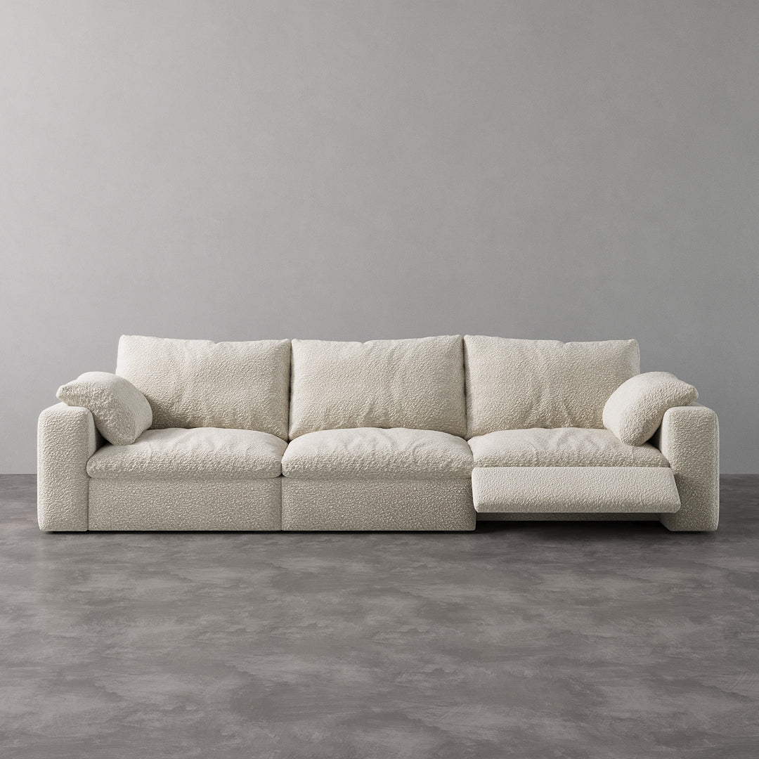 CloudLuxe 3-Piece Modular Recliner Sofa-Bouclé