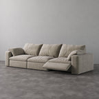 CloudLuxe 3-Piece Modular Recliner Sofa-Velvet