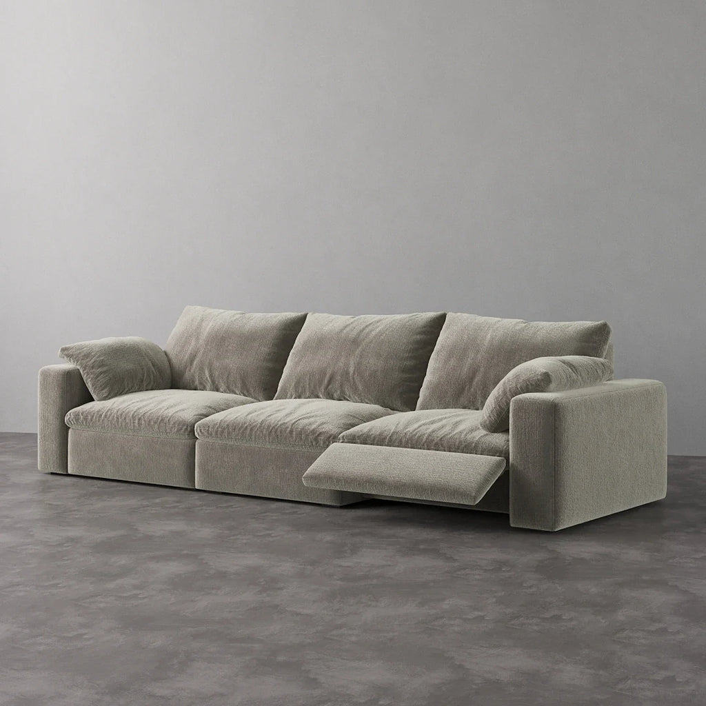 CloudLuxe 3-Piece Modular Recliner Sofa-Velvet