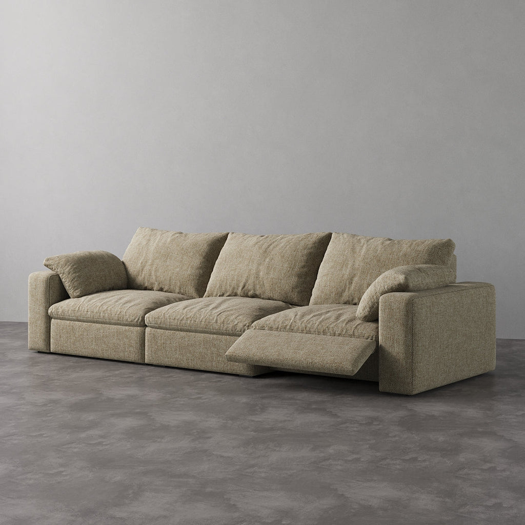 CloudLuxe 3-Piece Modular Recliner Sofa-Linen