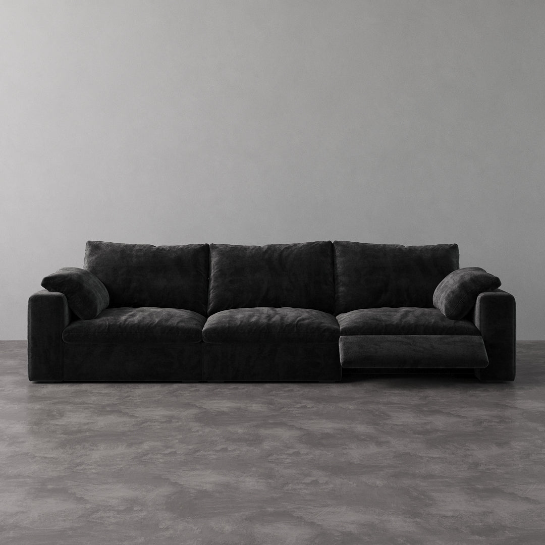 CloudLuxe 3-Piece Modular Recliner Sofa-Velvet