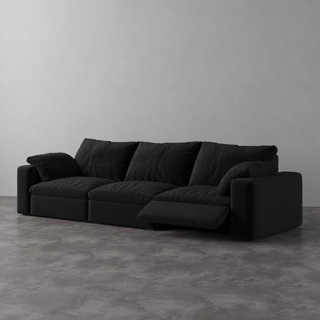 CloudLuxe 3-Piece Modular Recliner Sofa-Bouclé
