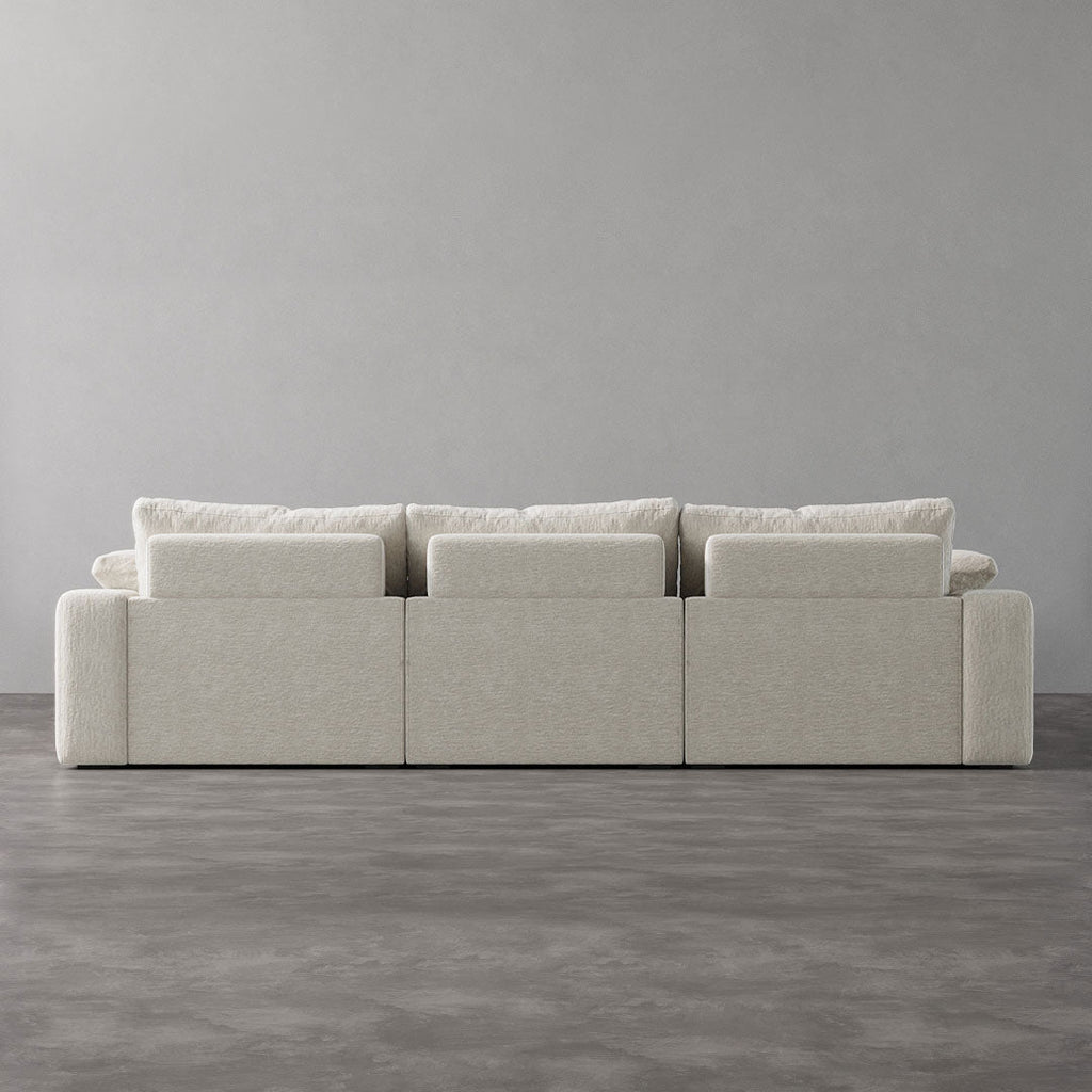 CloudLuxe 3-Piece Modular Recliner Sofa-Velvet