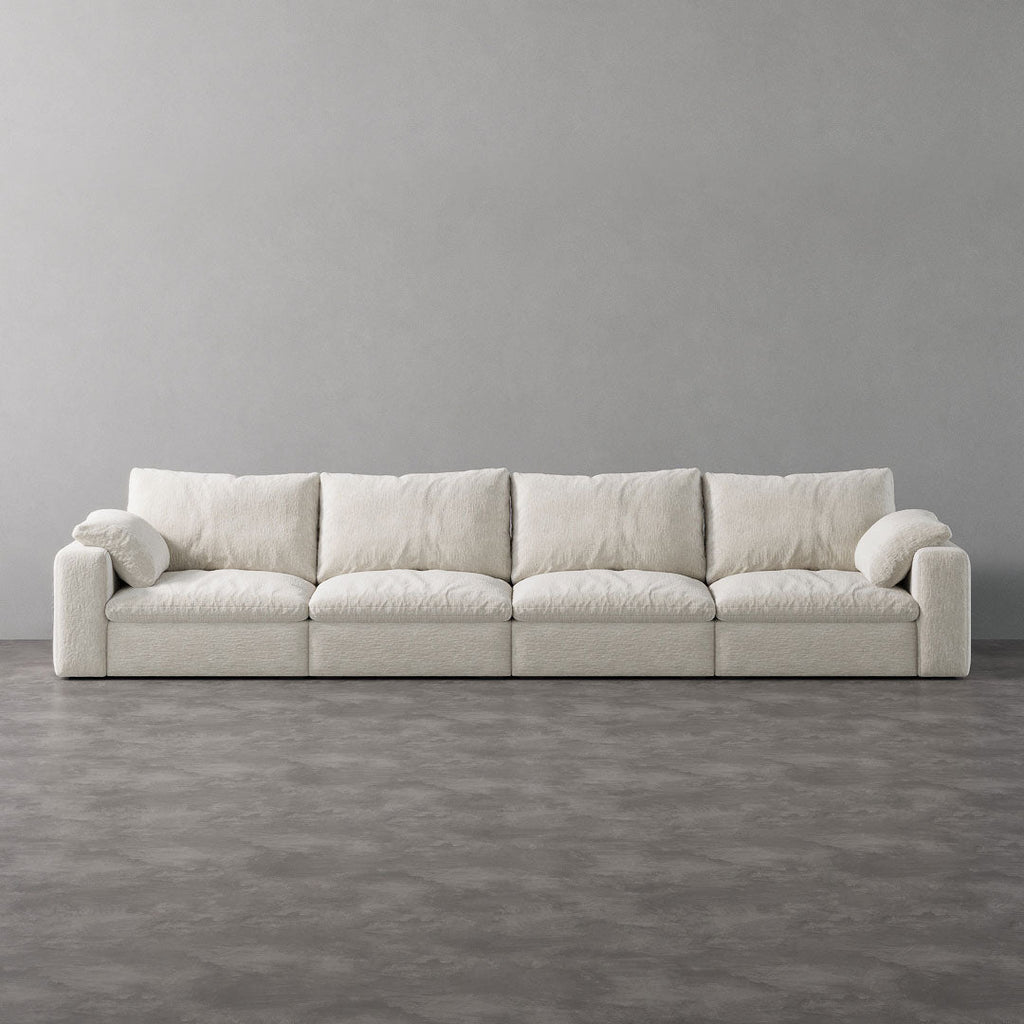 CloudLuxe 4-Piece Modular Recliner Sofa-Velvet