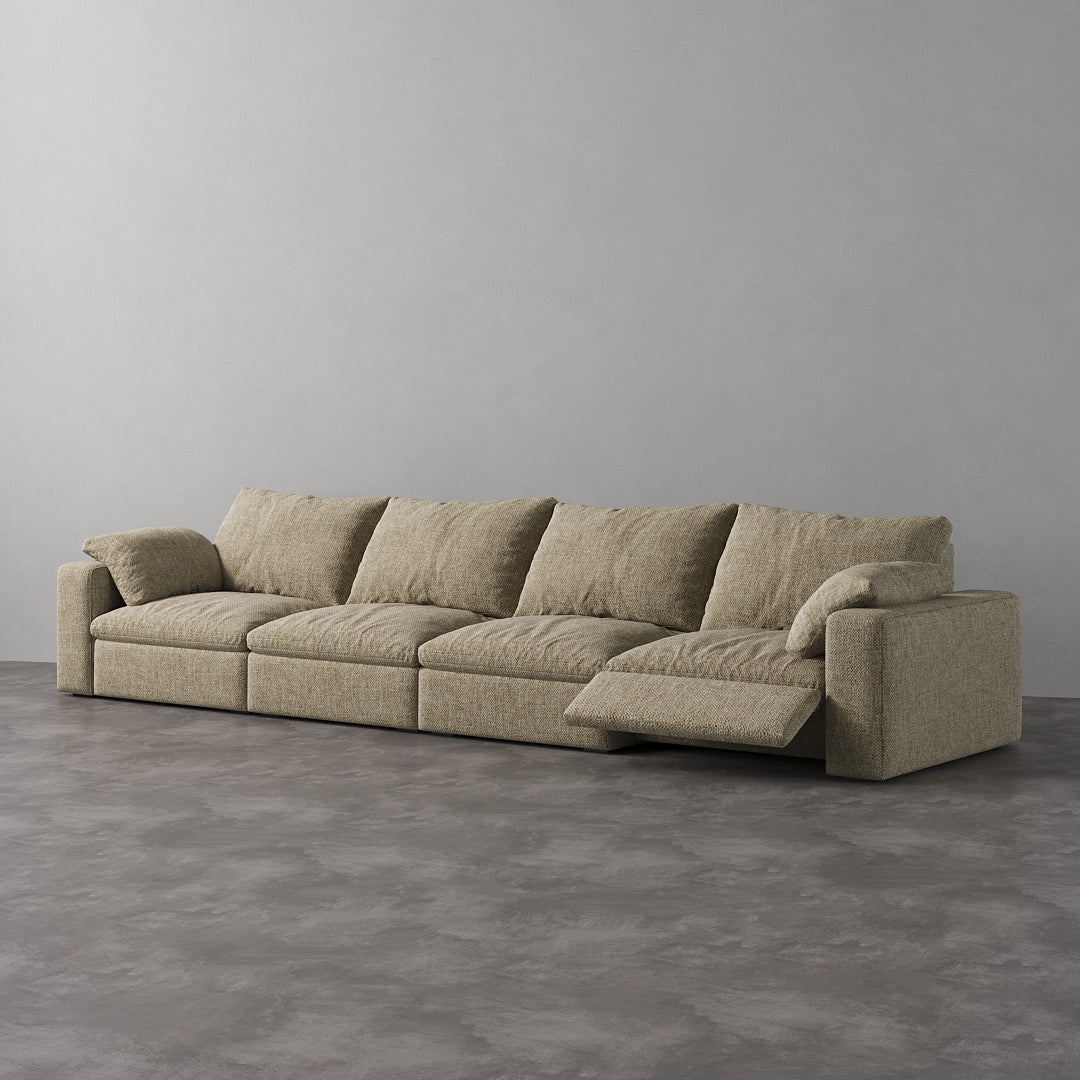 CloudLuxe 4-Piece Modular Recliner Sofa-Linen