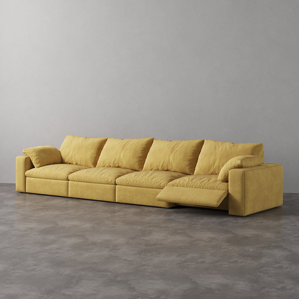 CloudLuxe 4-Piece Modular Recliner Sofa-Corduroy