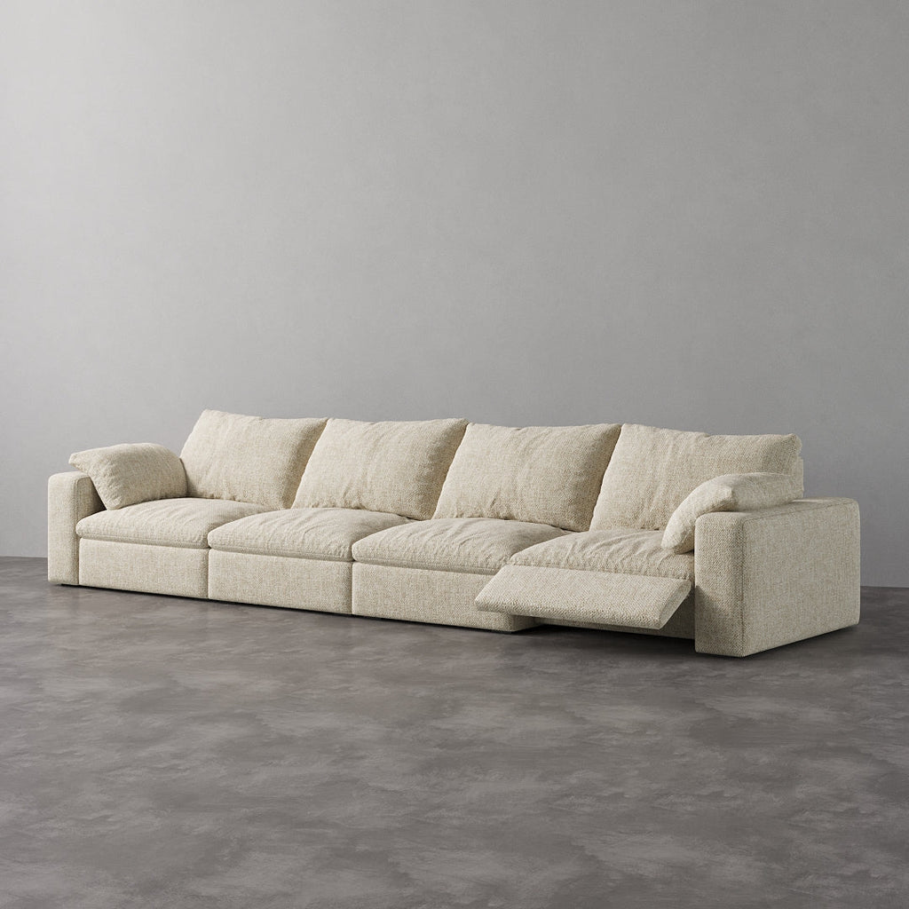 CloudLuxe 4-Piece Modular Recliner Sofa-Linen