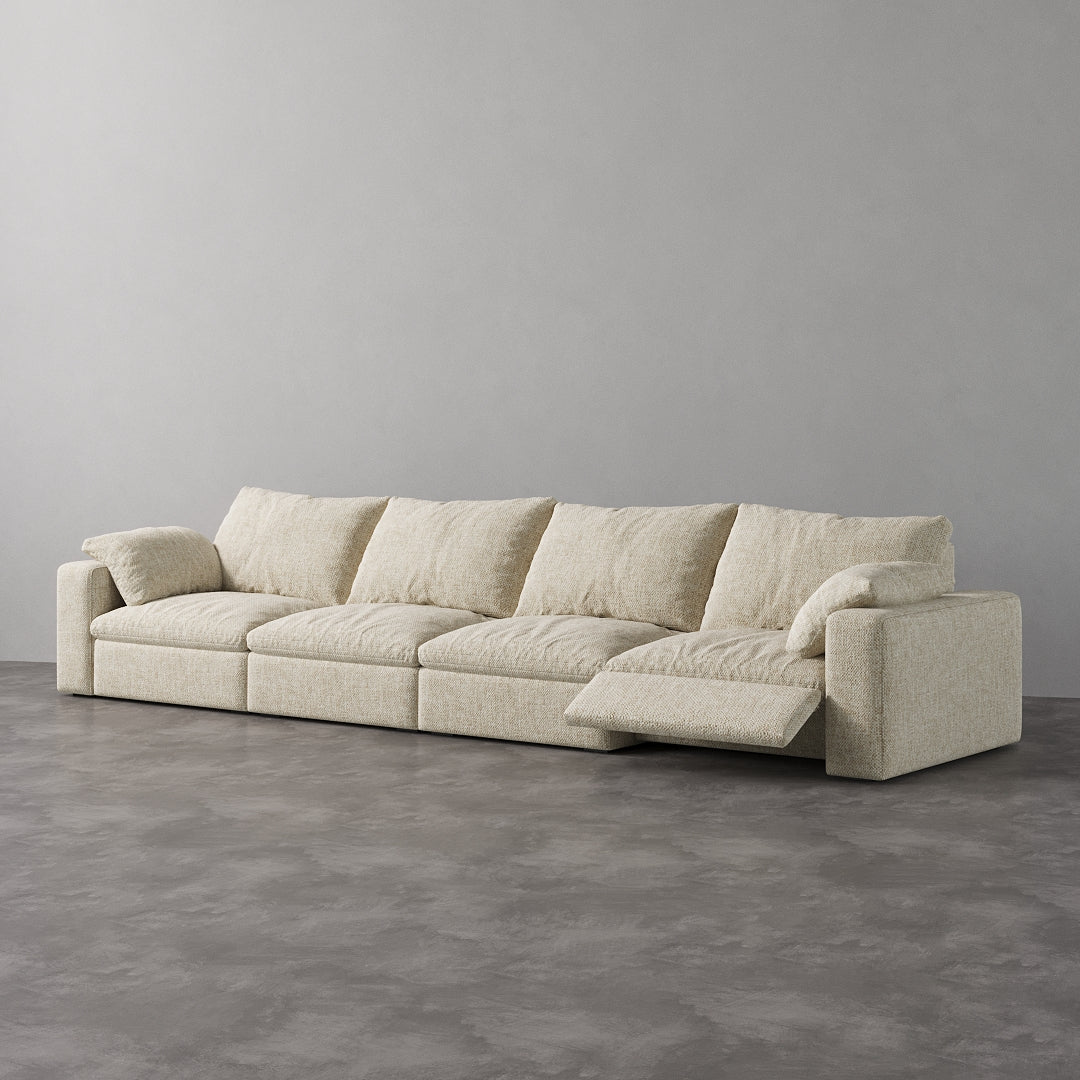 CloudLuxe 4-Piece Modular Recliner Sofa-Linen