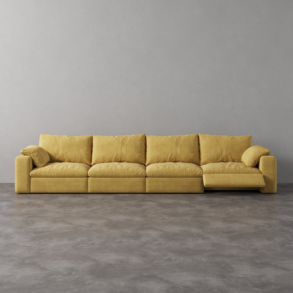 CloudLuxe 4-Piece Modular Recliner Sofa-Corduroy