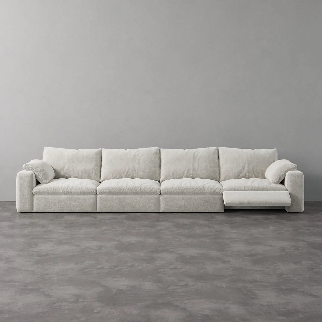 CloudLuxe 4-Piece Modular Recliner Sofa-Velvet