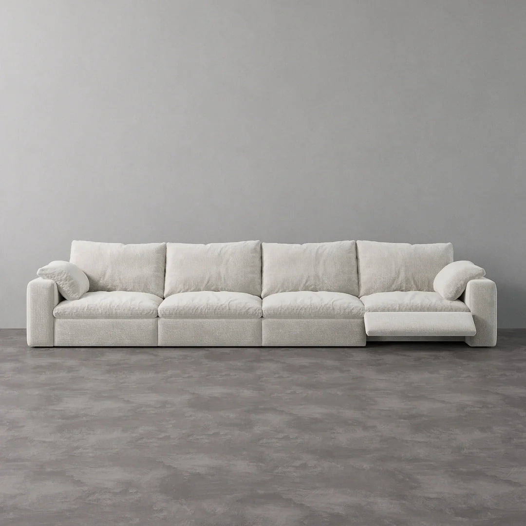 CloudLuxe 4-Piece Modular Recliner Sofa-Velvet