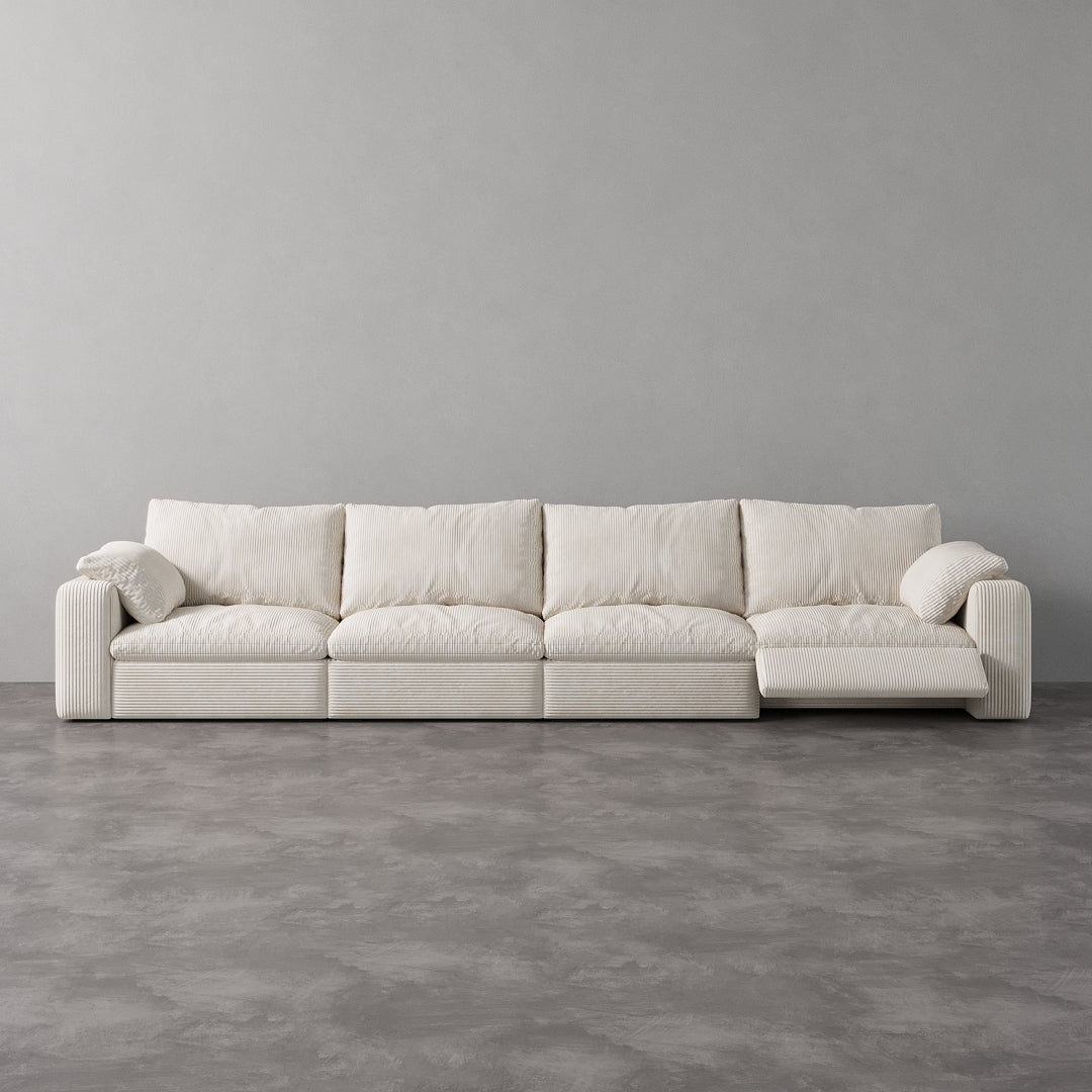 CloudLuxe 4-Piece Modular Recliner Sofa-Corduroy